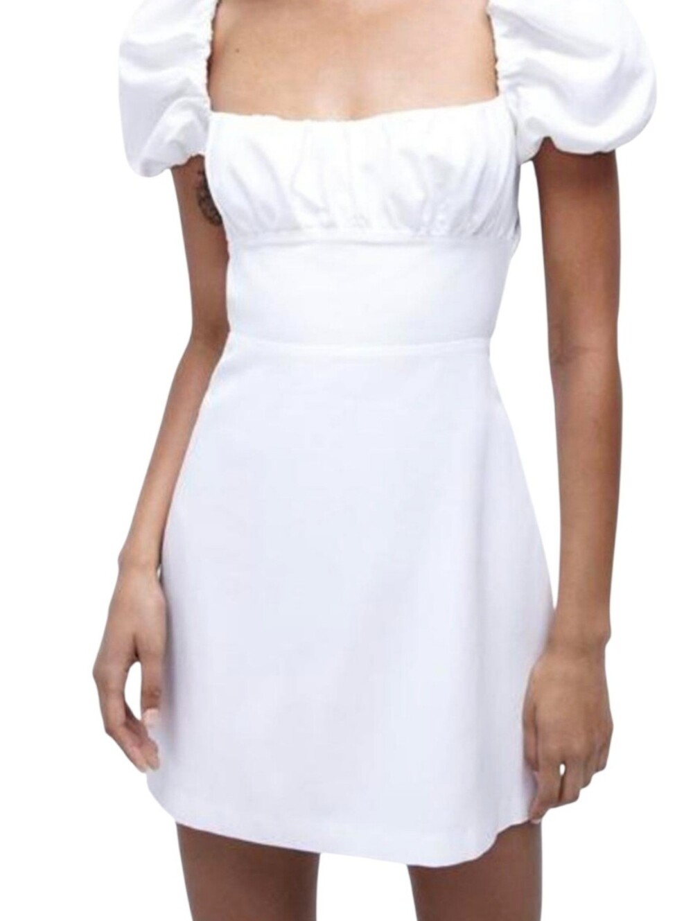 Zara White Lace-up Back Mini Dress Size XS